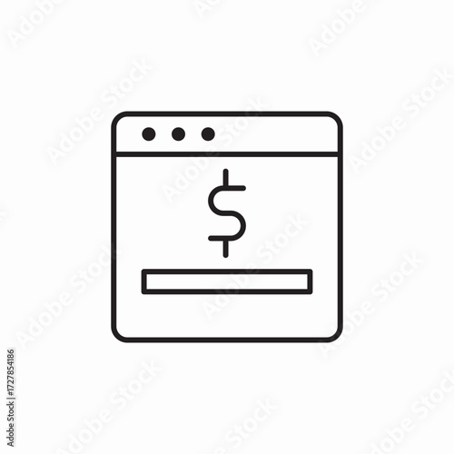 website money earn icon sign vector