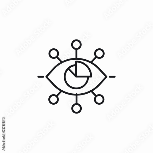 statistics view eye icon sign vector