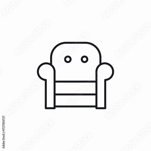 armchair seat icon sign vector