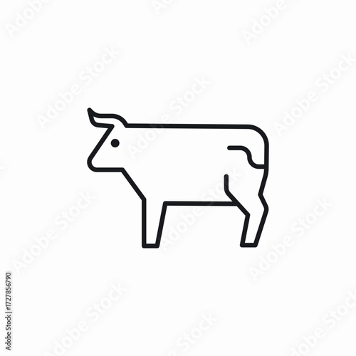 bull animal icon sign vector