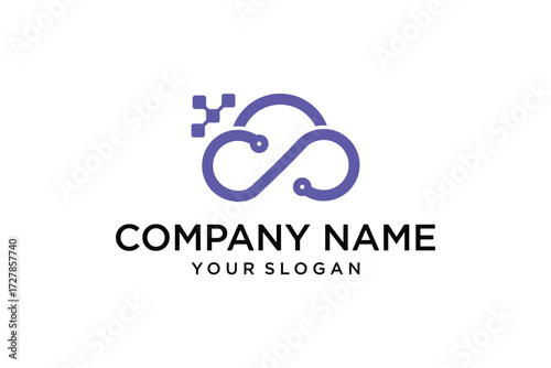 Infinity symbol with female sign Template Design Vector.