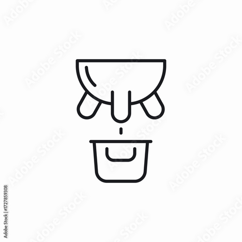 milk cow icon sign vector