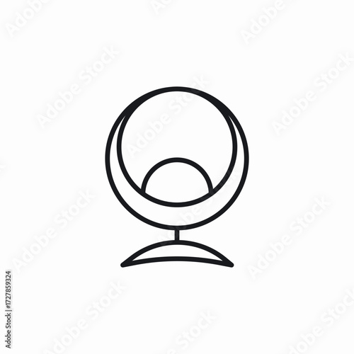 modern pufe seat icon sign vector