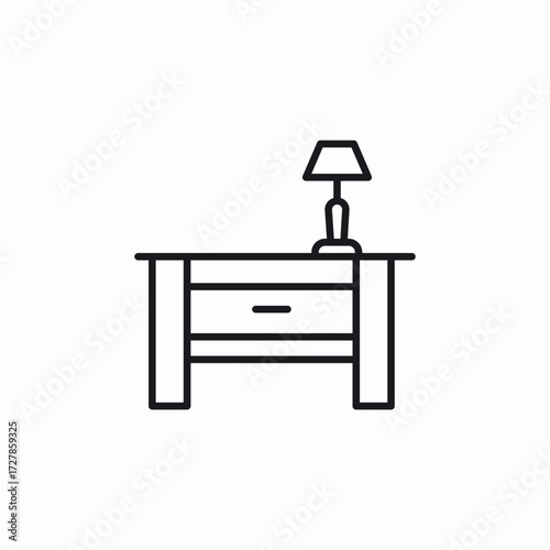 nighstand lamp icon sign vector