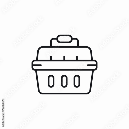 pet carrier icon sign vector