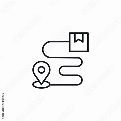 delivery path navigation icon sign vector