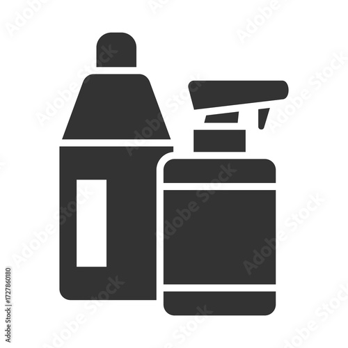 Chemical Cleaning Icon Glyph Style. Vector Illustration Design