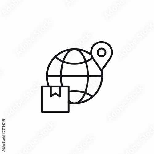 delivery world wide icon sign vector