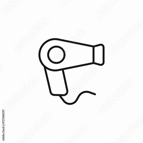 hair dryer bathroom icon sign vector