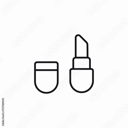 lipstick lips makeup icon sign vector