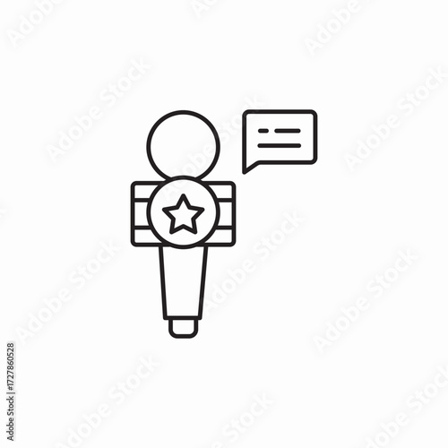 microphone interview icon sign vector