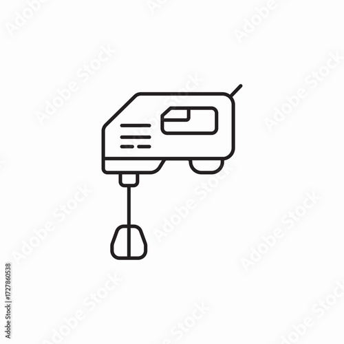 mixer kitchen icon sign vector