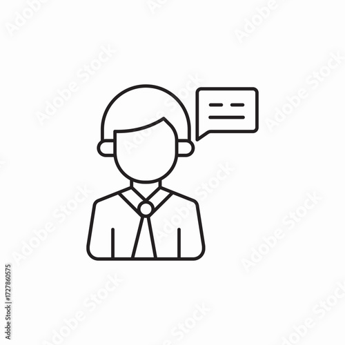 news anchor speech icon sign vector
