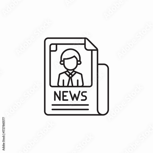 newspaper news icon sign vector