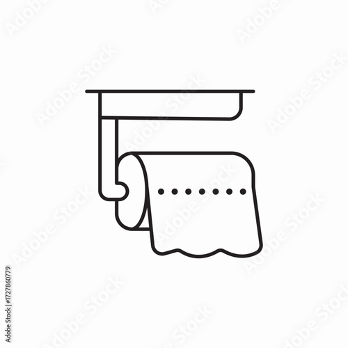 toilet paper icon sign vector