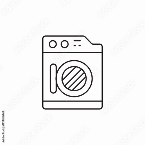 washing machine laundry icon sign vector
