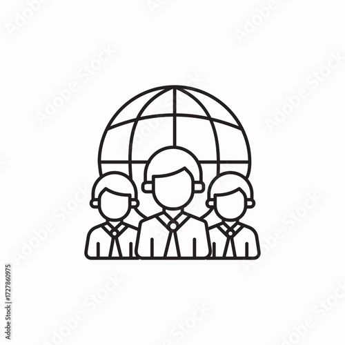 world population icon sign vector