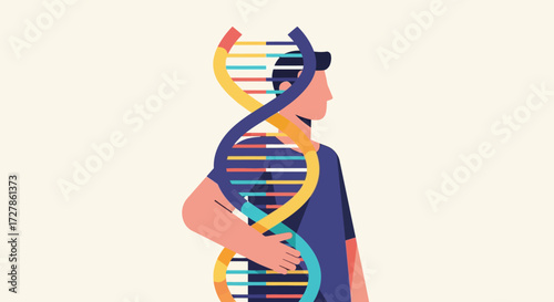 Decoding the Human Code An Artistic Depiction of DNA and Identity