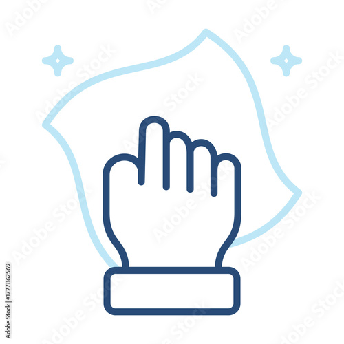 Cleaning Icon Color Outline Style. Vector Illustration Design