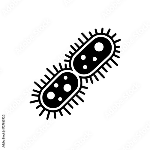 Bacteria Microorganism Solid Icon