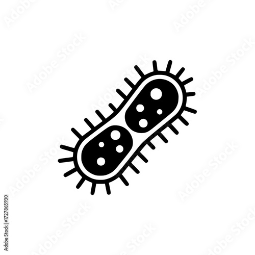 Bacteria Microbe Silhouette Icon