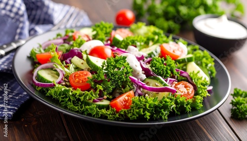Wallpaper Mural Colorful salad on a plate Torontodigital.ca