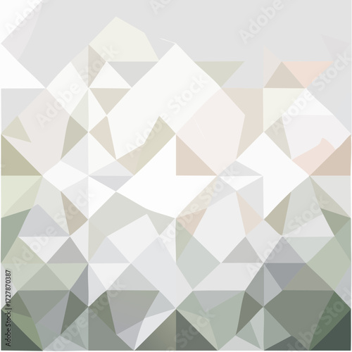 Abstract geometric background with overlapping triangles in shades of gray, white, and beige, creating a modern, polygonal design.