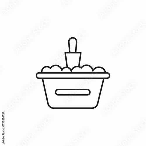 cat litter box icon sign vector
