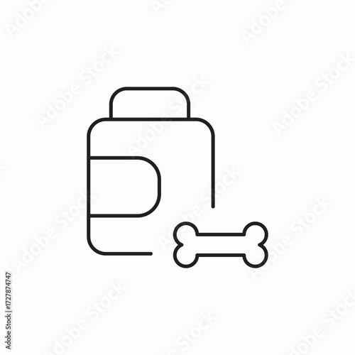 dog food icon sign vector