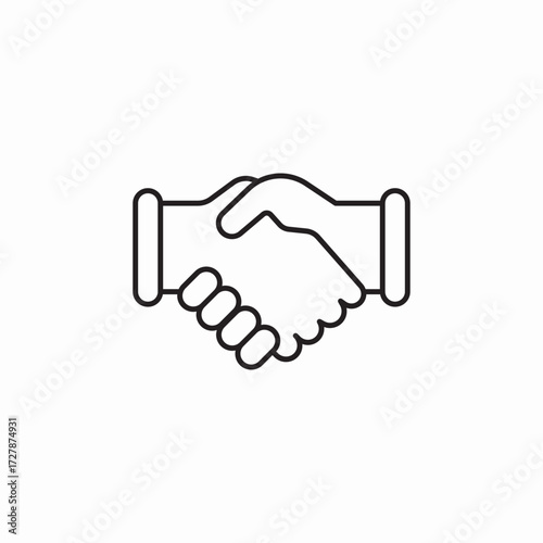 handshake deal icon sign vector