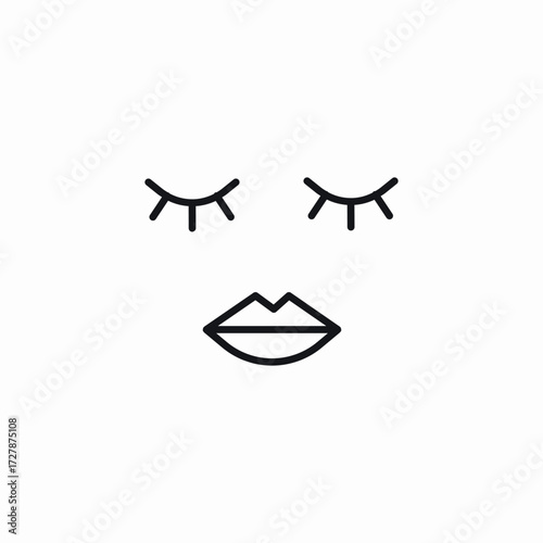makeup face icon sign vector