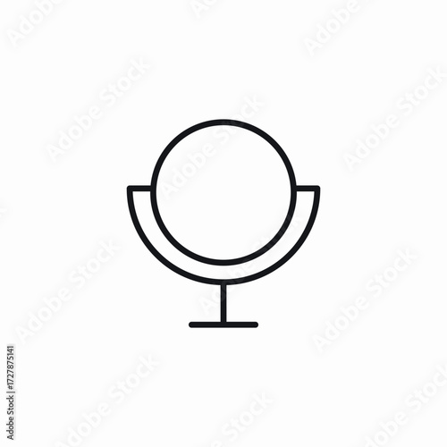 makeup mirror icon sign vector