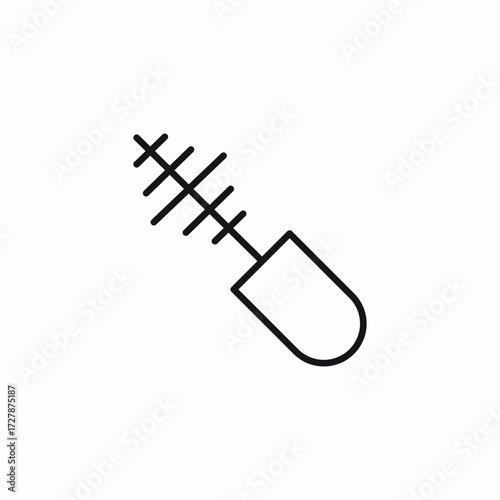 mascara brush icon sign vector