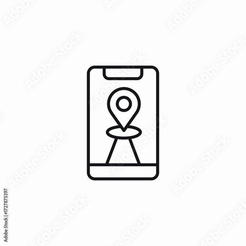 phone navigator icon sign vector