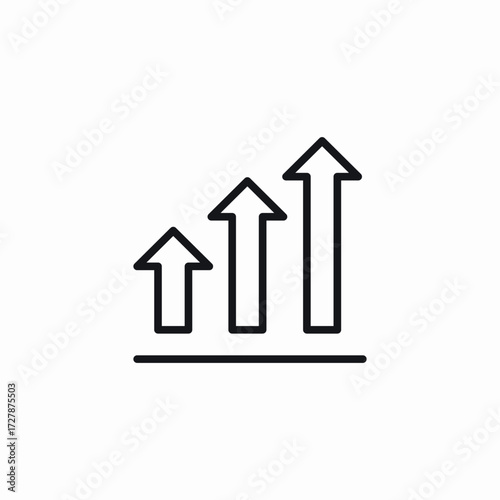 statistics growth ascending icon sign vector