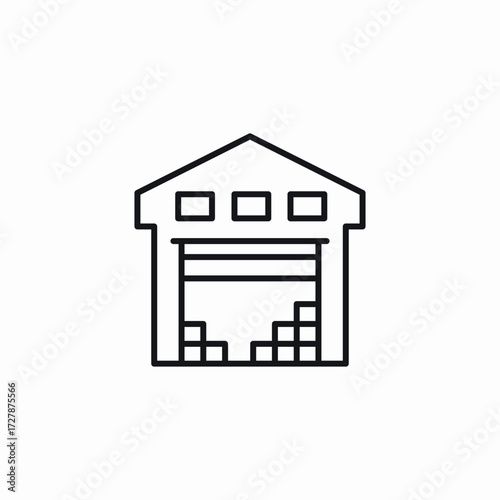 warehouse storage icon sign vector