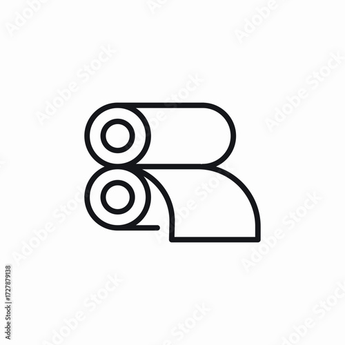 paper rolls icon sign vector