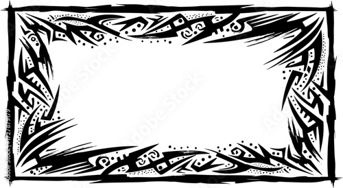 Dynamic tribal border design adds bold, modern flair to any creative project instantly silhouette and cutout removed background