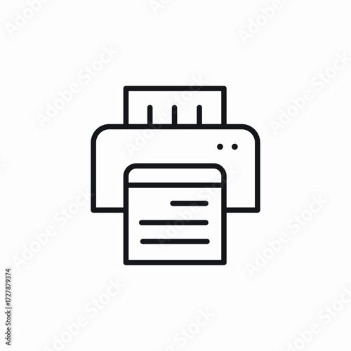 printer print icon sign vector