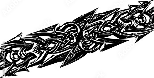 Intricate Celtic knot pattern with elegant dark stone texture for striking modern design elements and backgrounds silhouette and cutout removed background