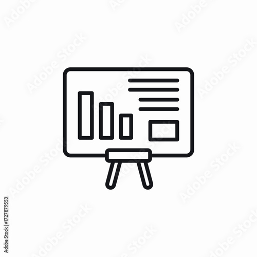 statistics presentation icon sign vector