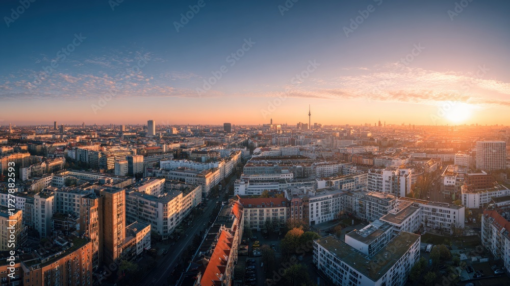 Fototapeta premium Berlin Urban Landscape Panorama with Modern Architecture
