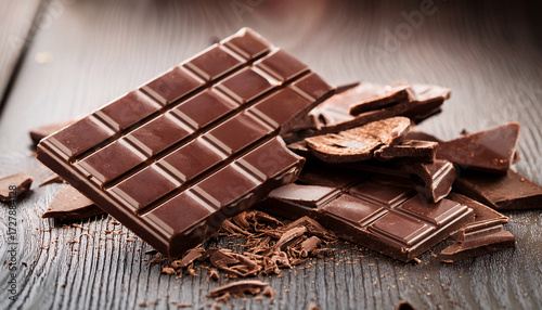 Broken Bar Of Dark Chocolate