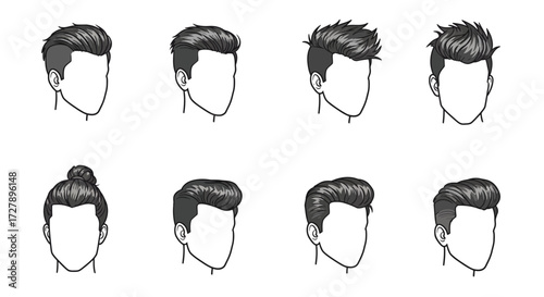 Discover your perfect modern men's hairstyle with this stylish collection of trendy haircuts showcasing diverse cuts and textures, ideal for inspiration