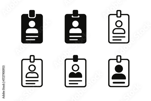 Personal Branding Logos. Building a personal brand at work. Set Logo of personal branding: Name tag icon. harmonious logo variations of the same emblematic