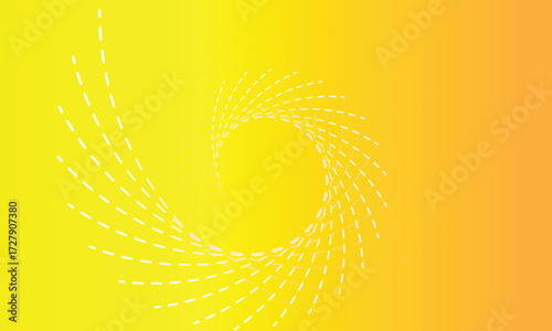 Yellow Orange Gradient with Swirling White Dashed Lines
