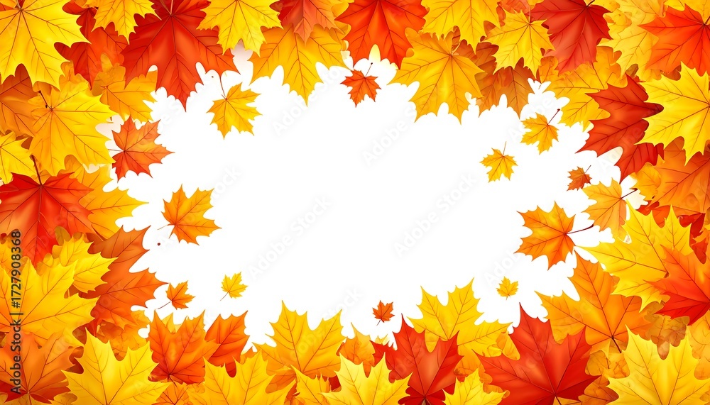 Fototapeta premium Autumn leaves frame