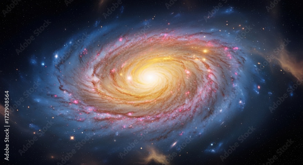 Obraz premium Whirlwind Majesty: A Stunning Galaxy Displaying Celestial Grandeur