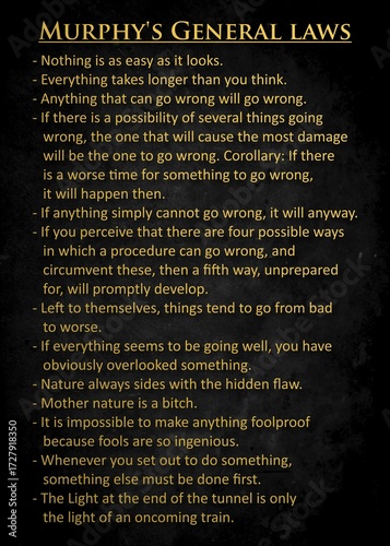 murphy`s General laws