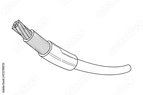 Depiction of Electrical Wiring Conductor Illustration For Power Supply Transmissions